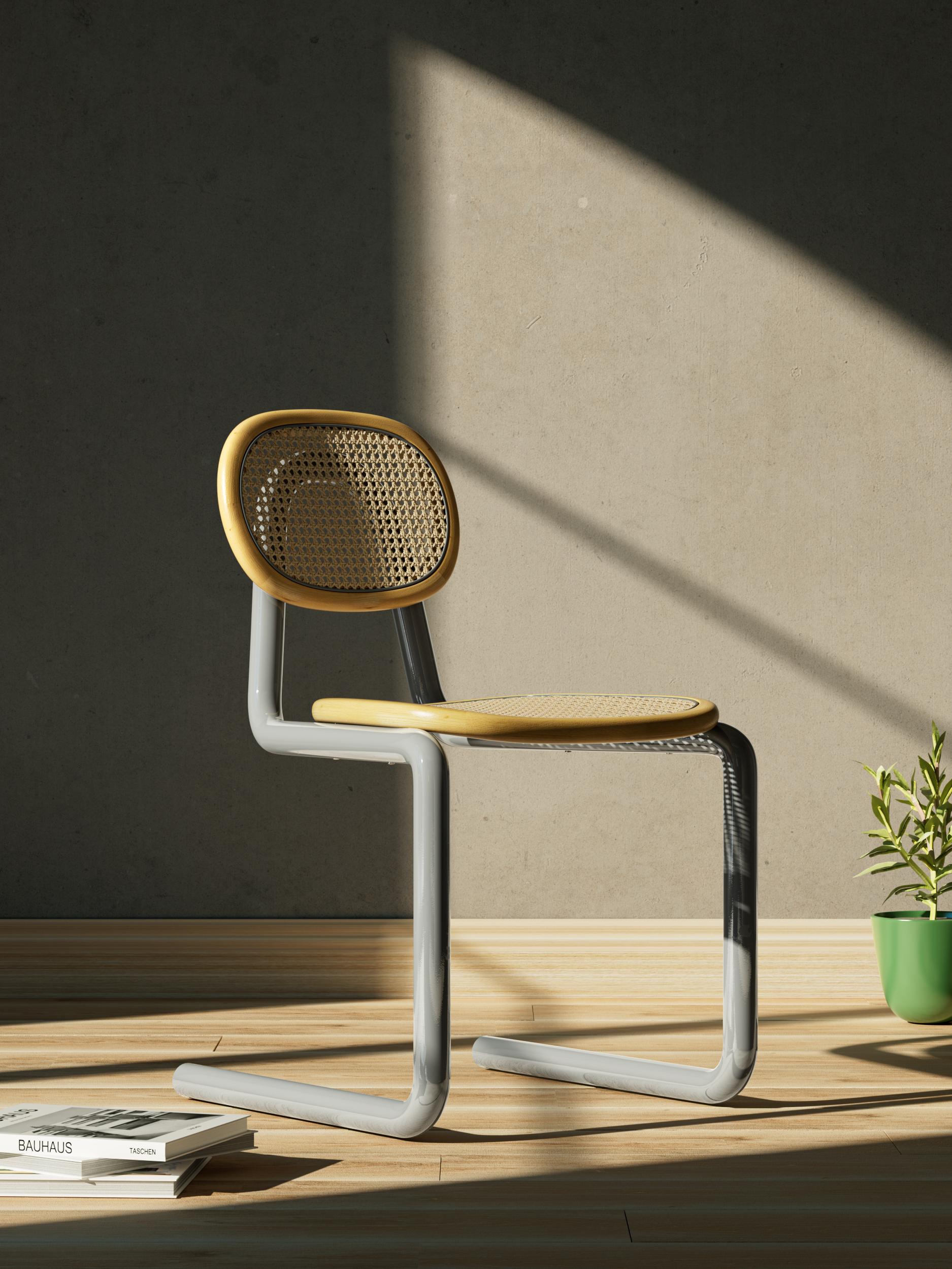 3D redesign of the Cesca chair. Modeling and texturing in cinema 4D