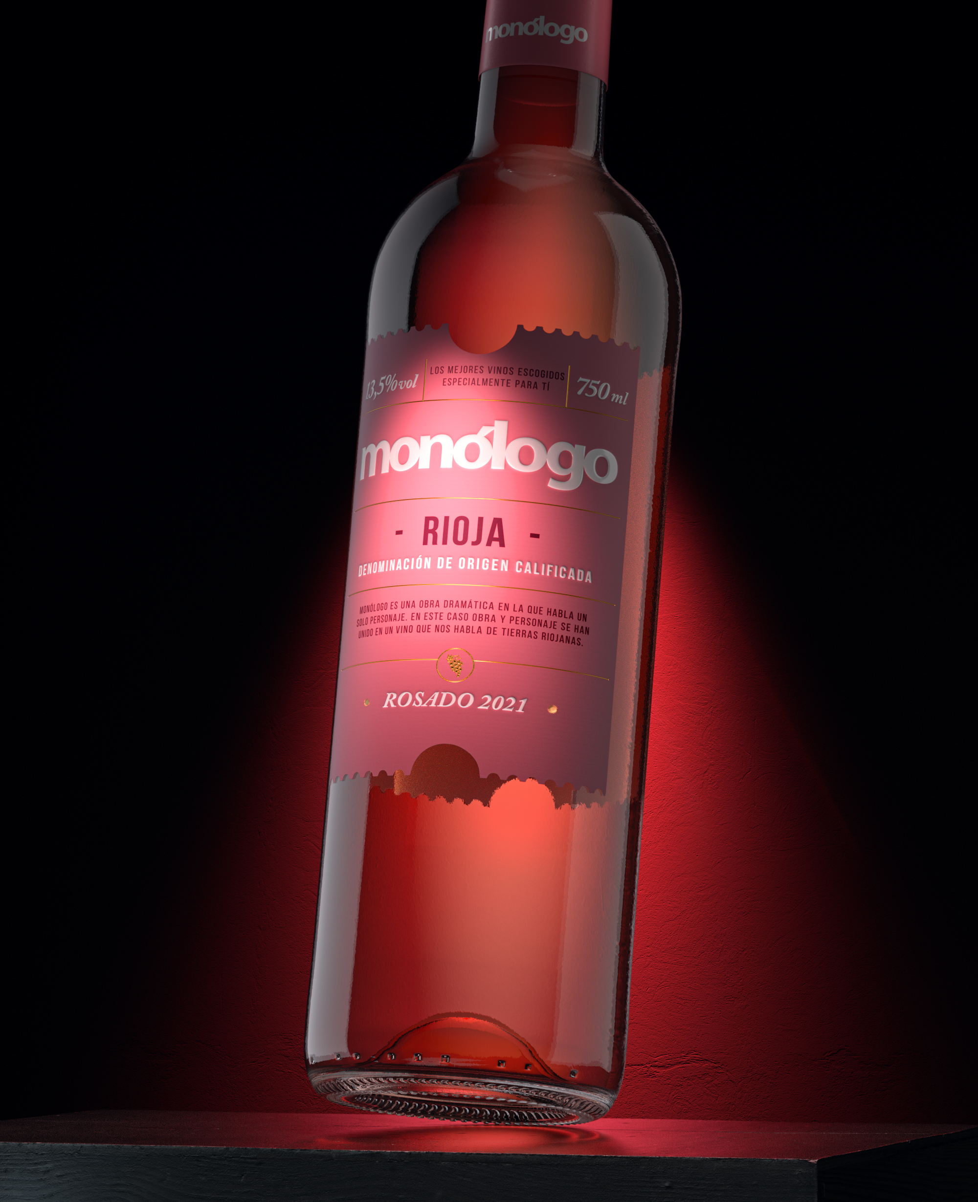 3d rendering and modeling of wine bottles